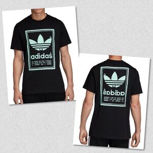 ADIDAS Originals Men’s Vintage Tee Mint Green Graphic Logo T-shirt Size Small
